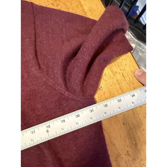 PETER MILLAR Men LARGE Crest Quarter Zip Pullover Radiant Maroon Wool Silk - Picture 6 of 8